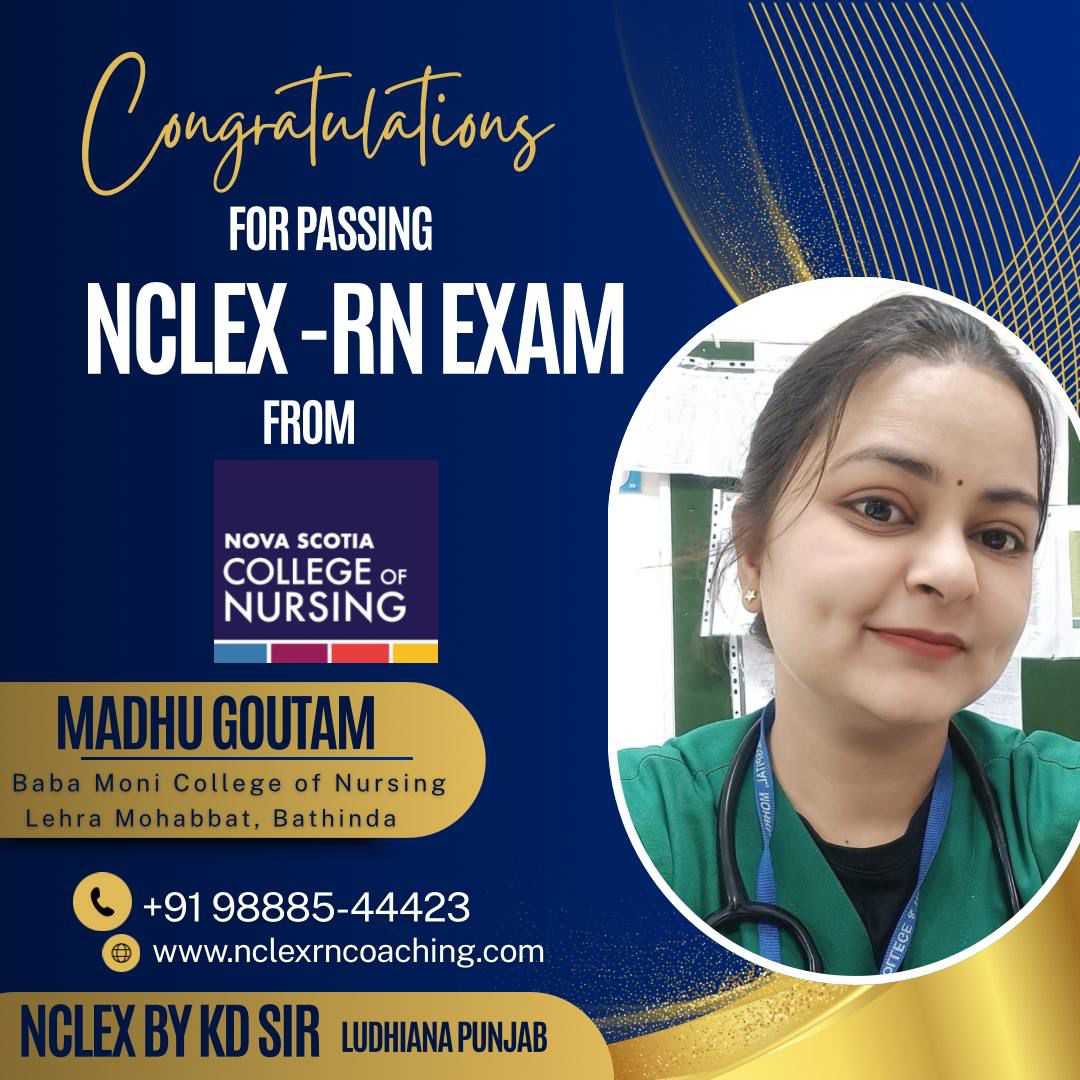 CONGRATULATIONS, Madhu for passing NCLEX RN image